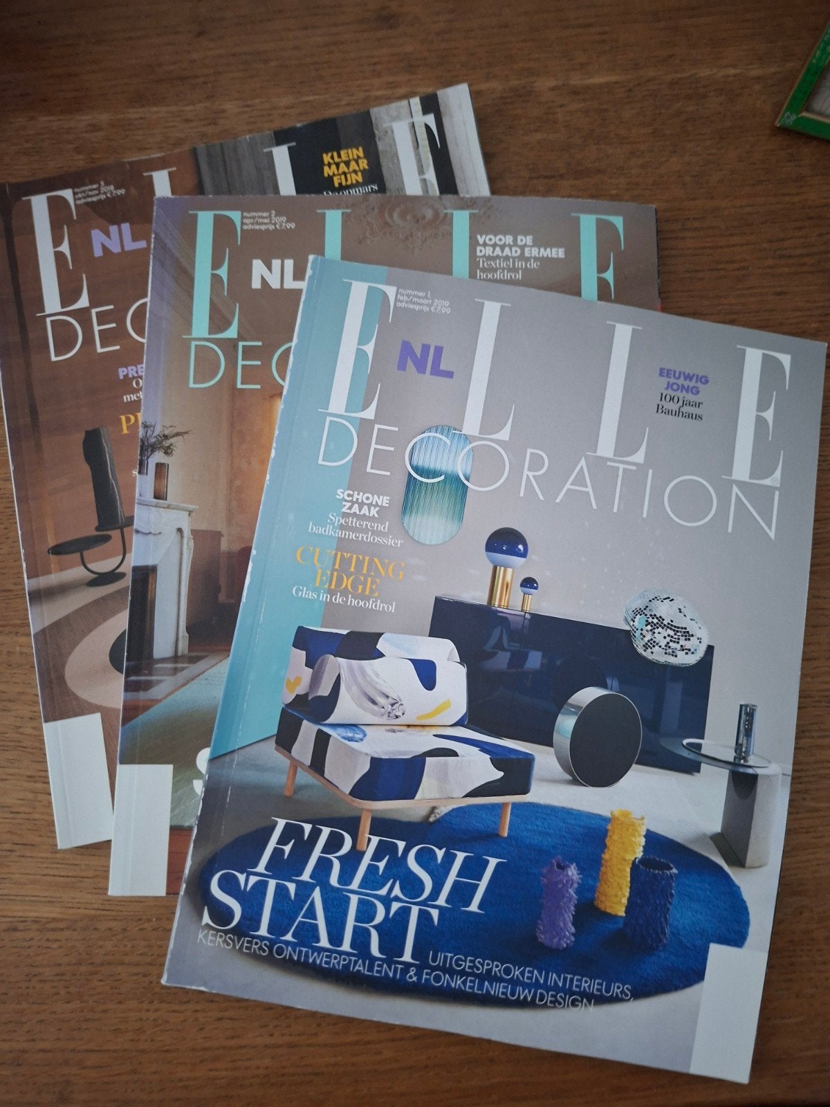 3 woonmagazines elle decoration nl desig lifestyle, Verzenden, Zo goed als nieuw, Glossy