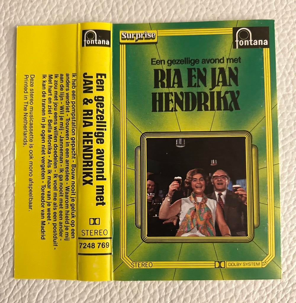 Ria en Jan Hendrikx - Een gezellige avond met ... MC, Cd's en Dvd's, 1 bandje, Ophalen of Verzenden, Zo goed als nieuw, Origineel