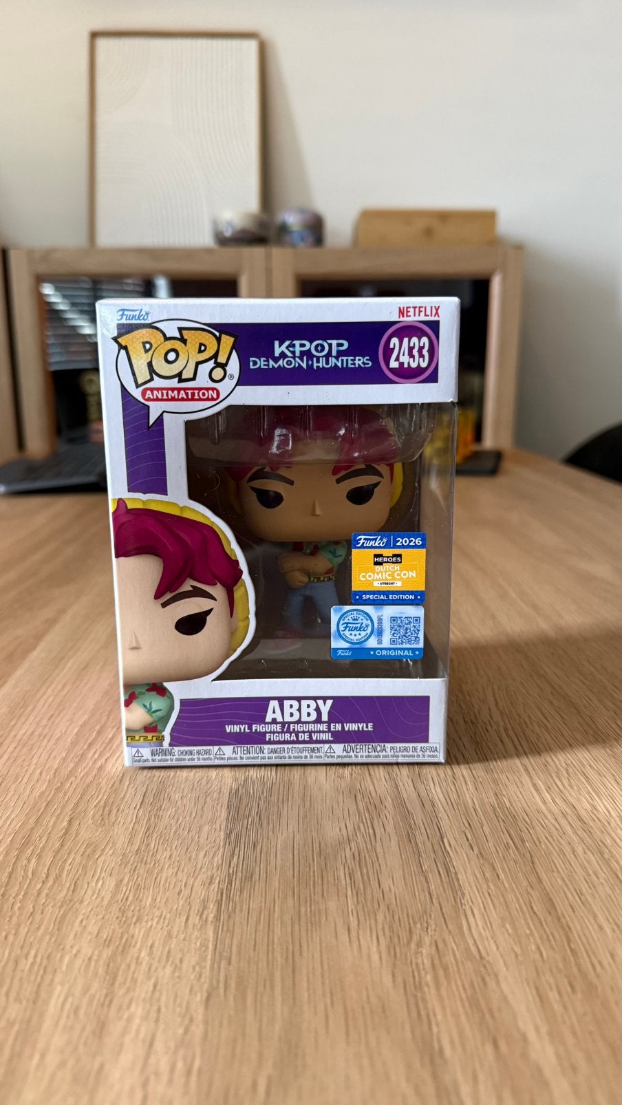 Funko Kpop Demon Hunters Abby Comic Con exclusive, Ophalen of Verzenden, Zo goed als nieuw
