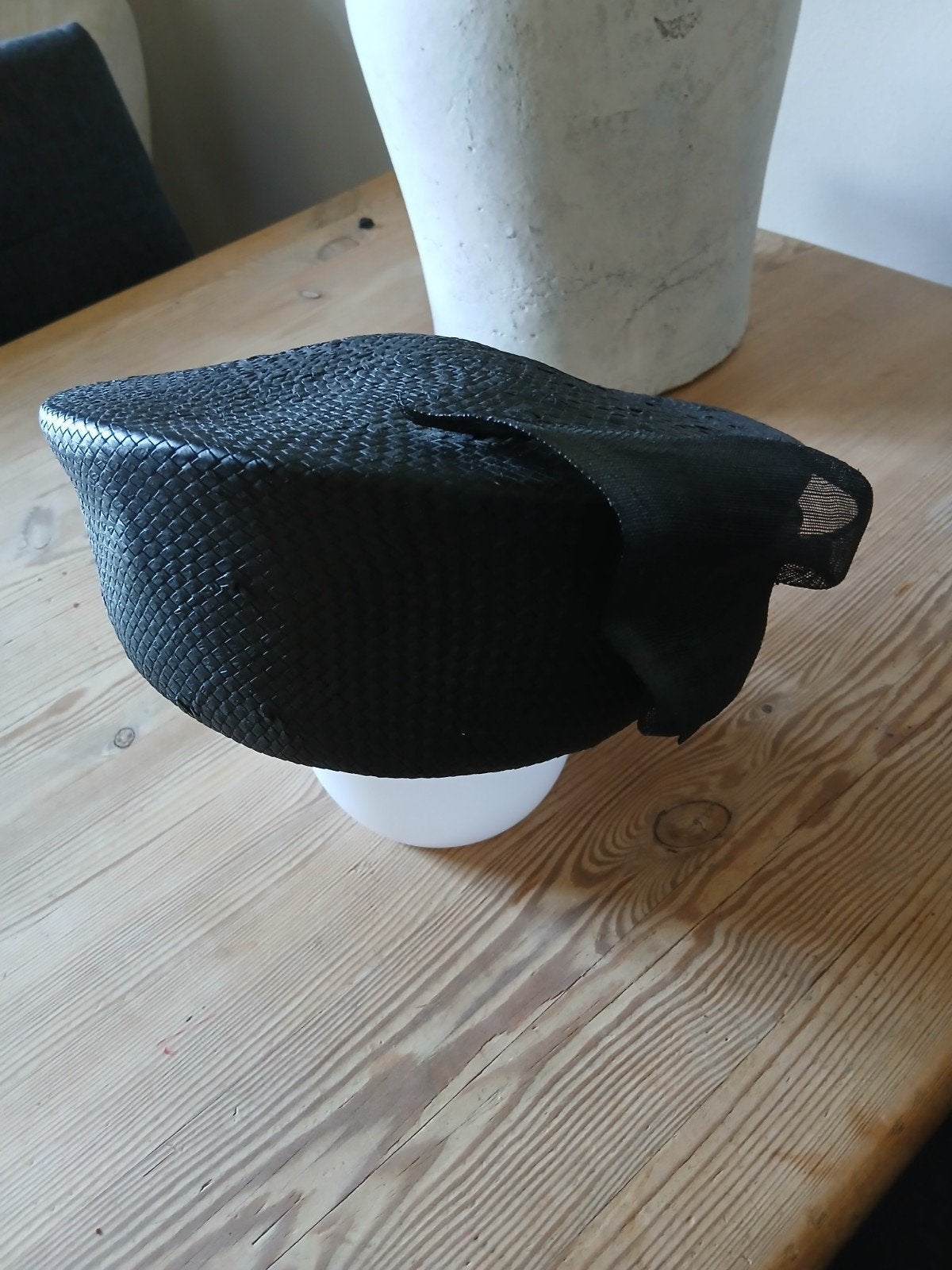 zwarte hoed/ dopje, Ophalen, Gedragen, 58 cm (L, 7¼ inch) of meer, Hoed