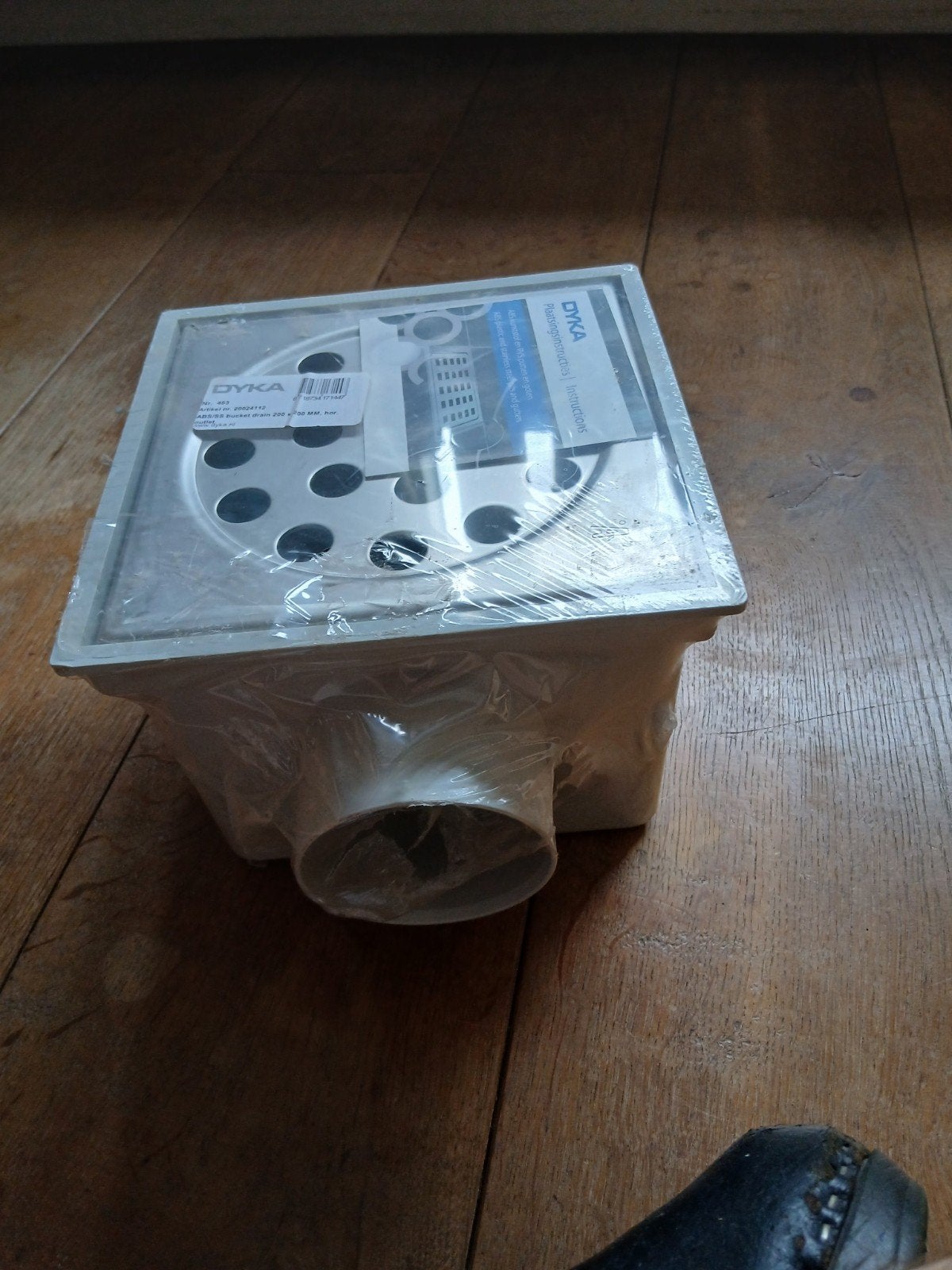 DYKA ABS/RVS put/goot 200x200mm, horizontaal, Ophalen of Verzenden, Nieuw, Rvs, Douche