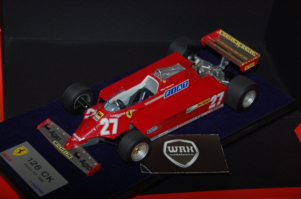 1:18 Ferrari 126CK F1 #27 Villeneuve Looksmart WRH, Verzenden, Zo goed als nieuw, Auto, Overige merken
