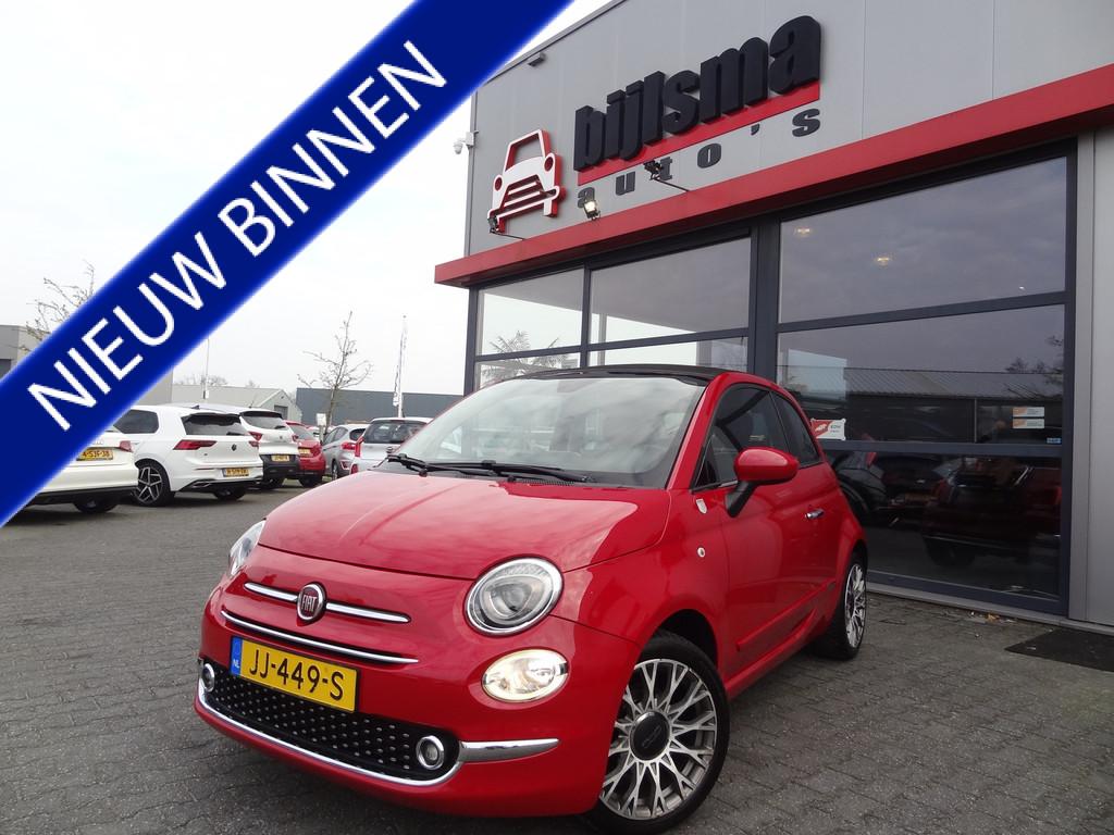 Fiat 500C 0.9 TwinAir Turbo | NL-AUTO | NAVI | CLIMA |, Cabriolet, Leder en Stof, Origineel Nederlands, Bedrijf