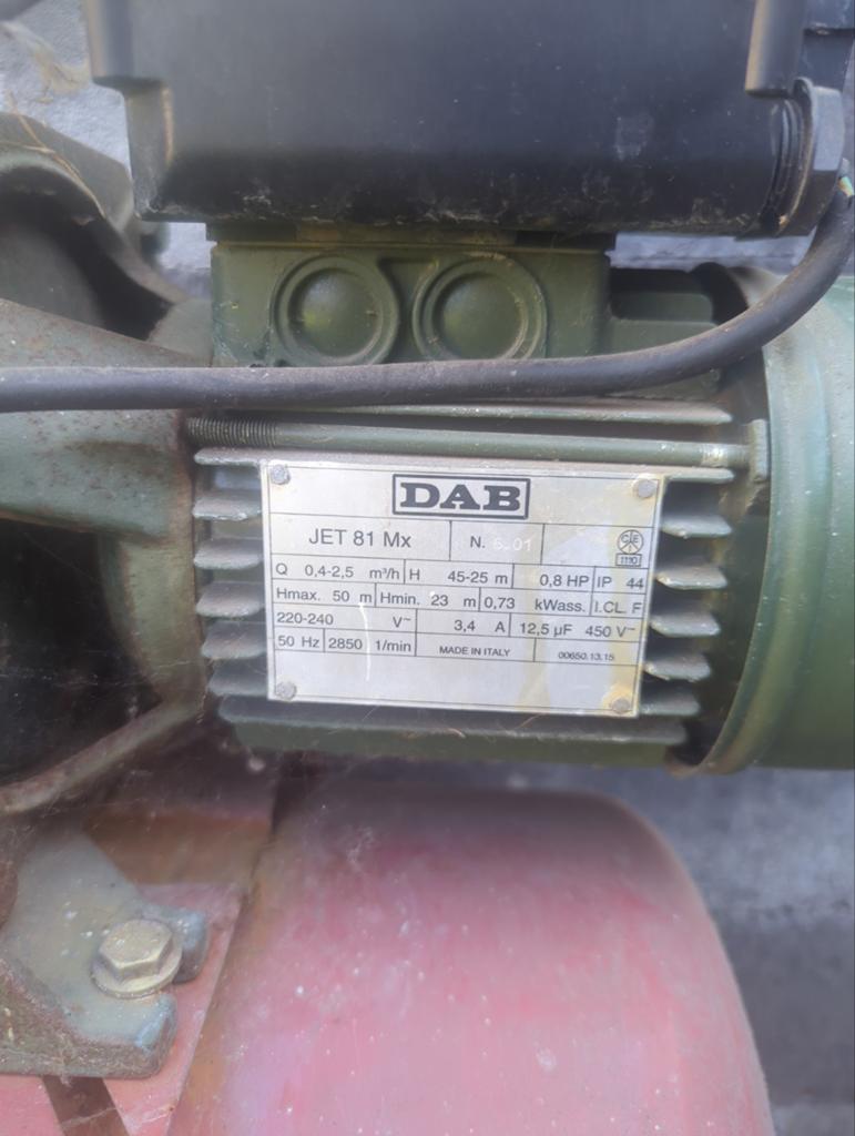 DAB pomp 2,5m3/h, Ophalen, Elektromotor, Minder dan 1400 rpm