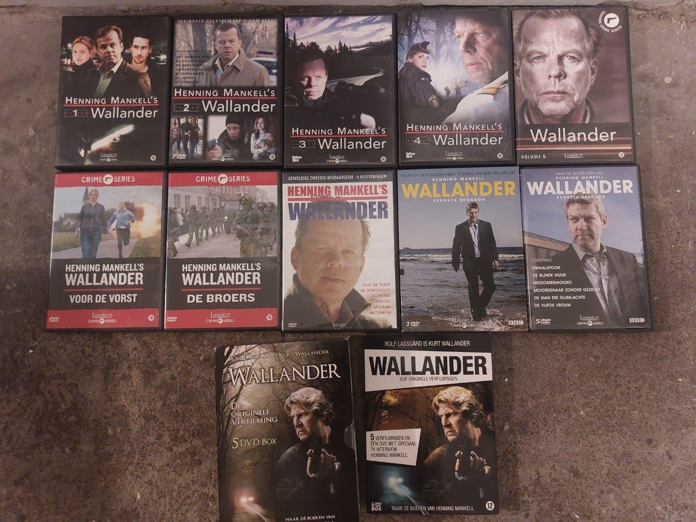 12 DVDs/boxen Wallander Lumiere, Cd's en Dvd's, Dvd's | Tv en Series, Vanaf 16 jaar, Ophalen of Verzenden, Zo goed als nieuw, Misdaad
