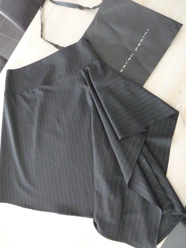 SARAH PACINI ROK NIEUW WOL MAAT 3 (38/40), Maat 38/40 (M), Sarah Pacini, Zwart, Nieuw