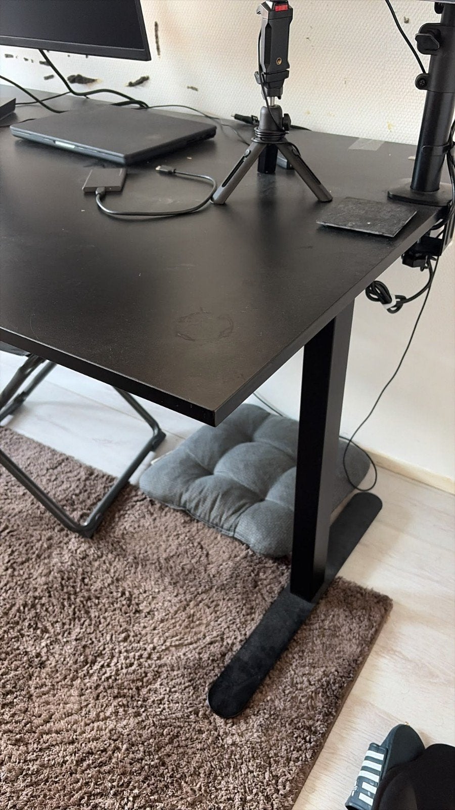 Bureau 180 x 80 cm - Zwart, Ophalen, Zwart, Gebruikt, Spaanplaat of MDF