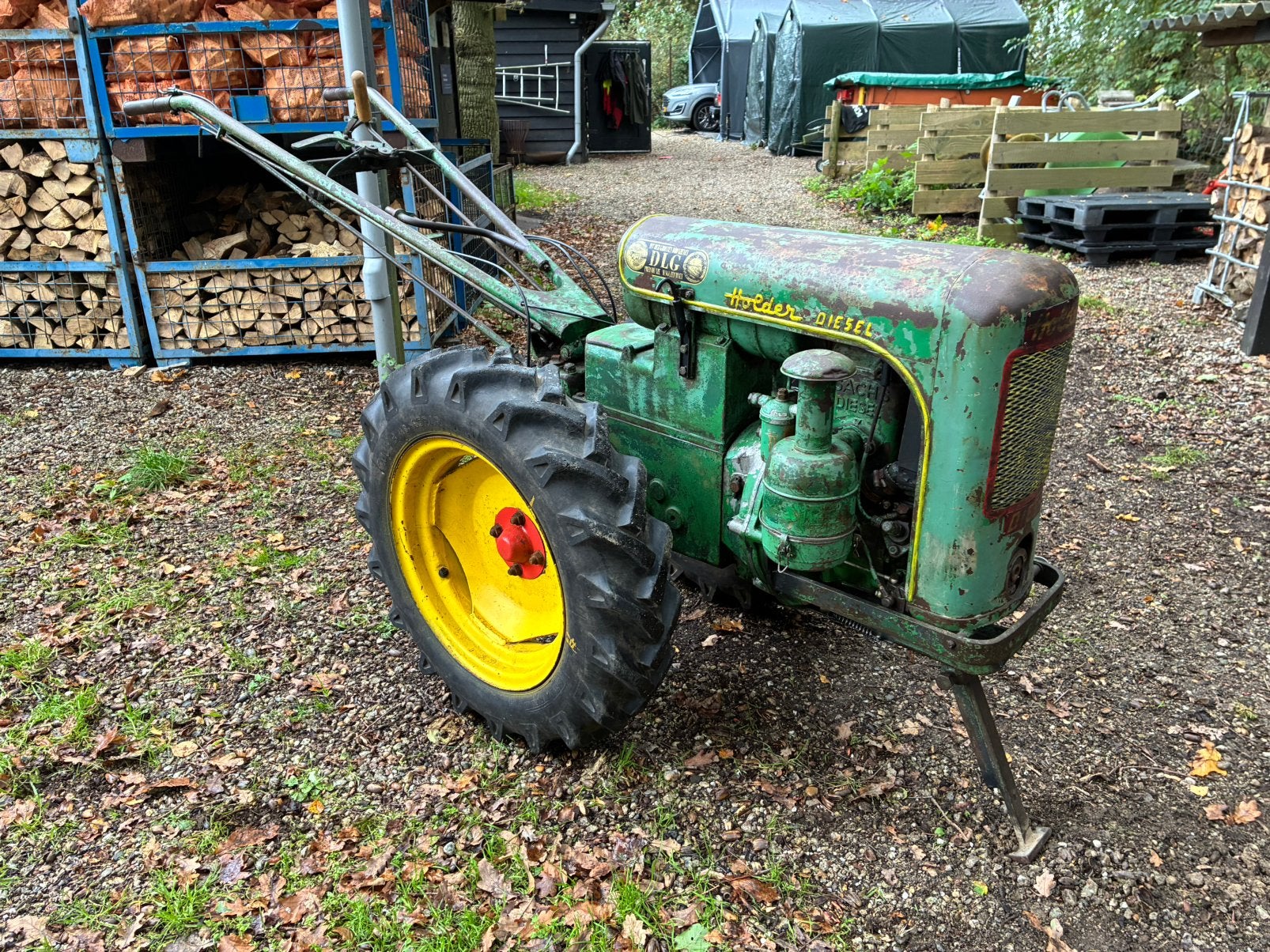 Zeer mooie holder ed 10 1955 tuinfrees, Ophalen, Zo goed als nieuw, Benzine, Tuinfrees