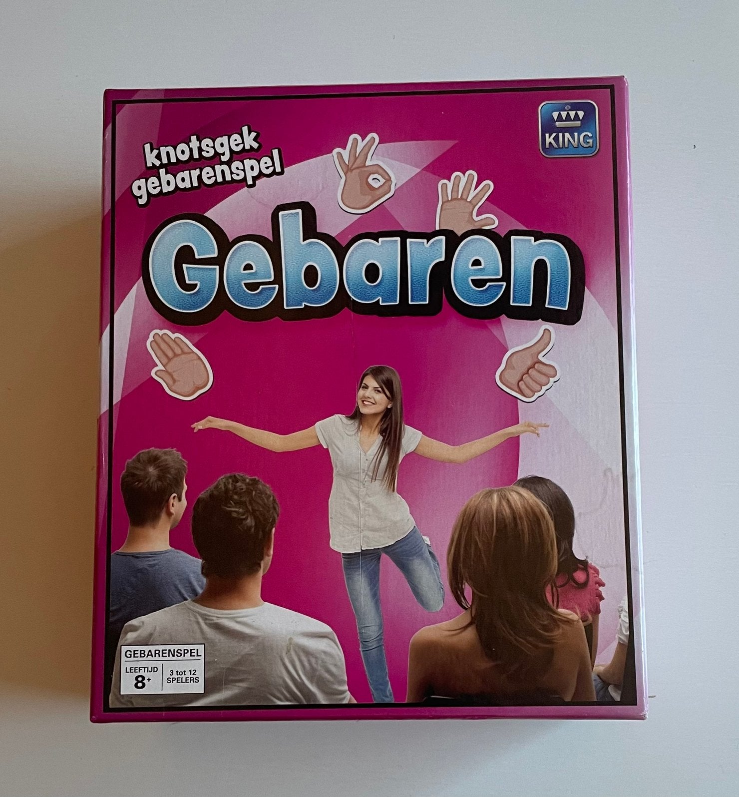 Gebaren van King Spellen – Hilarisch partyspel / familiespel, Ophalen of Verzenden, Zo goed als nieuw