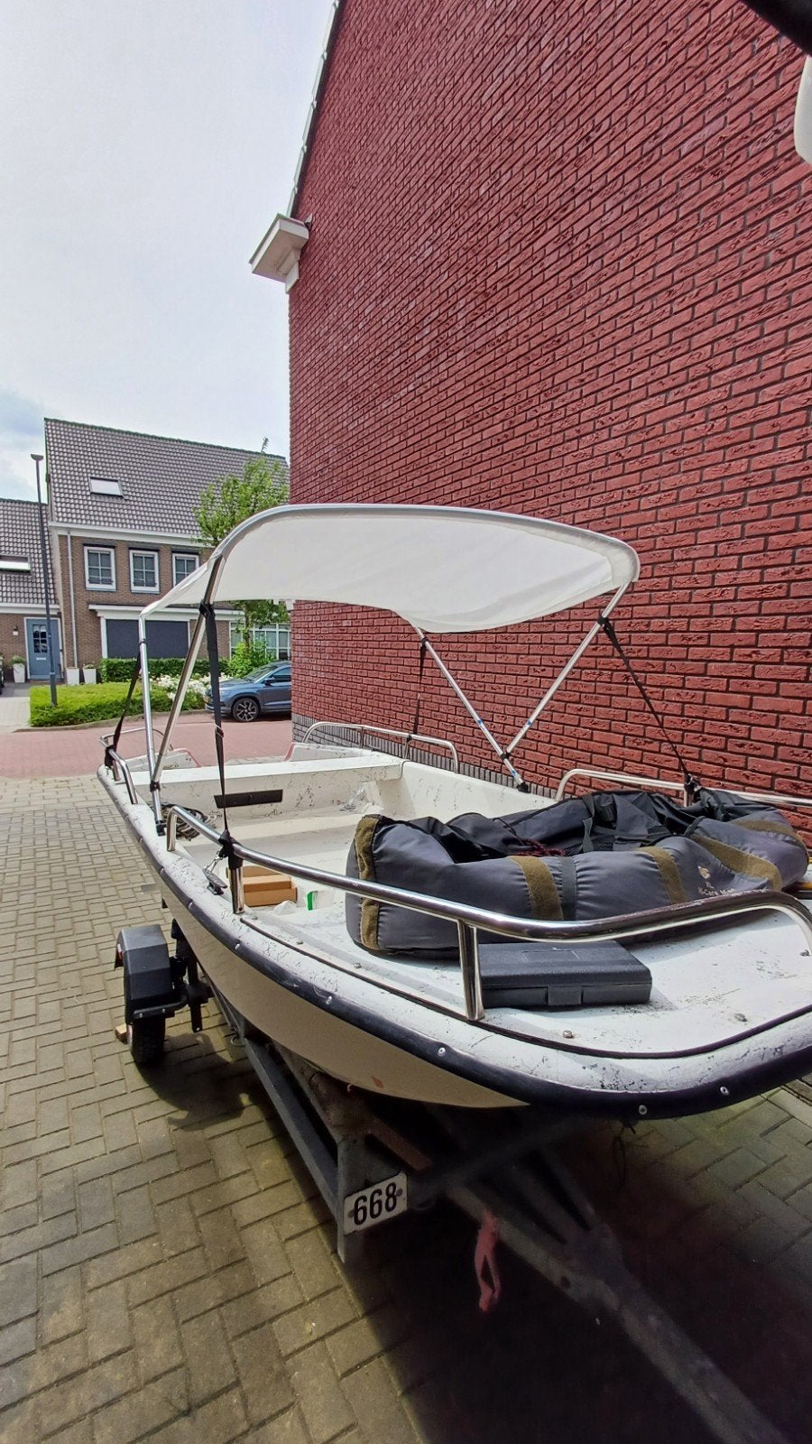 platbodem,Carolina Skiff ,visboot,roofvissen karperboot, Ophalen of Verzenden, Gebruikt
