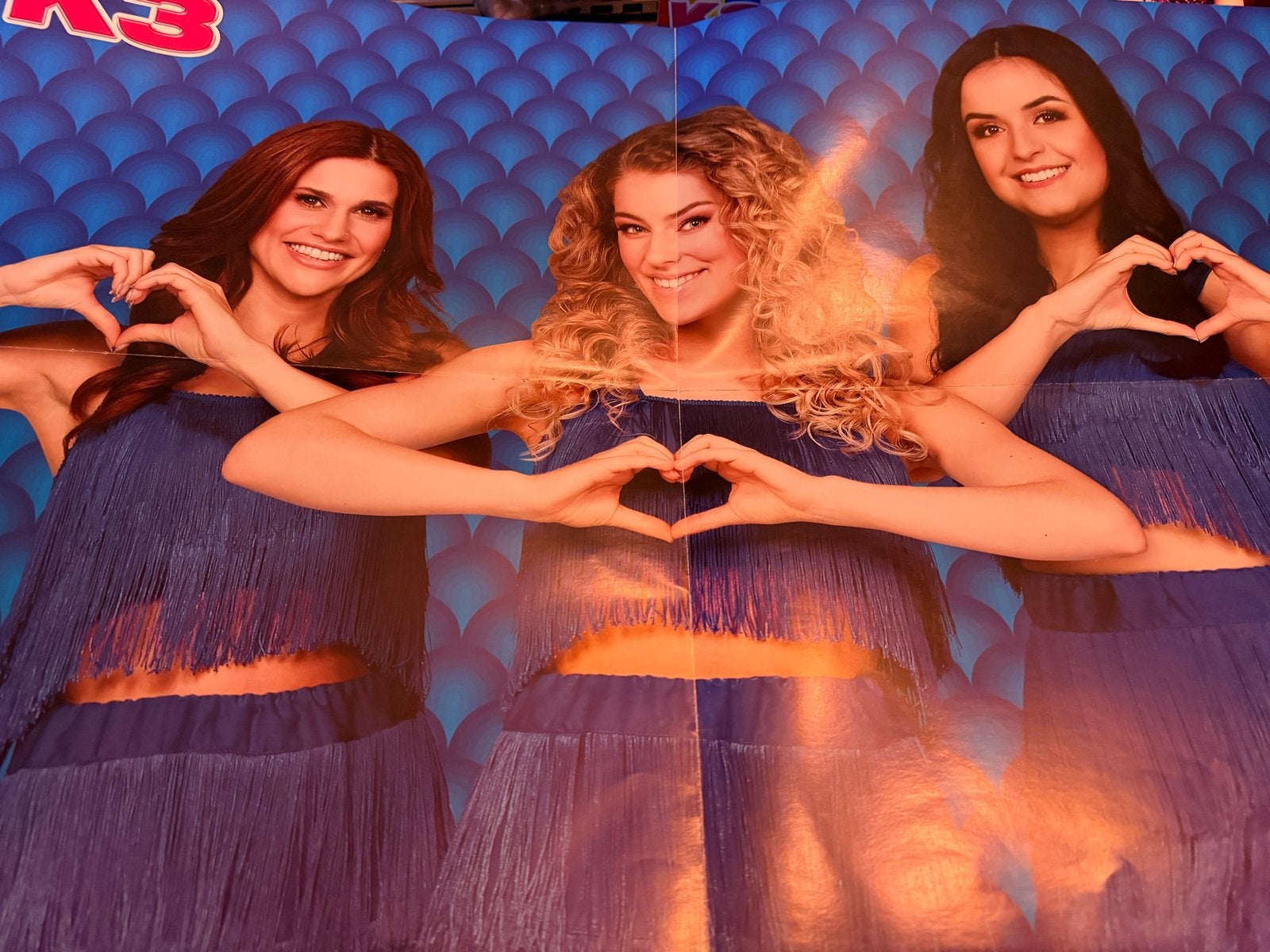 K3 Poster - Dubbelzijdig - Zo goed als nieuw, Rechthoekig Staand, Ophalen of Verzenden, Zo goed als nieuw, A1 t/m A3