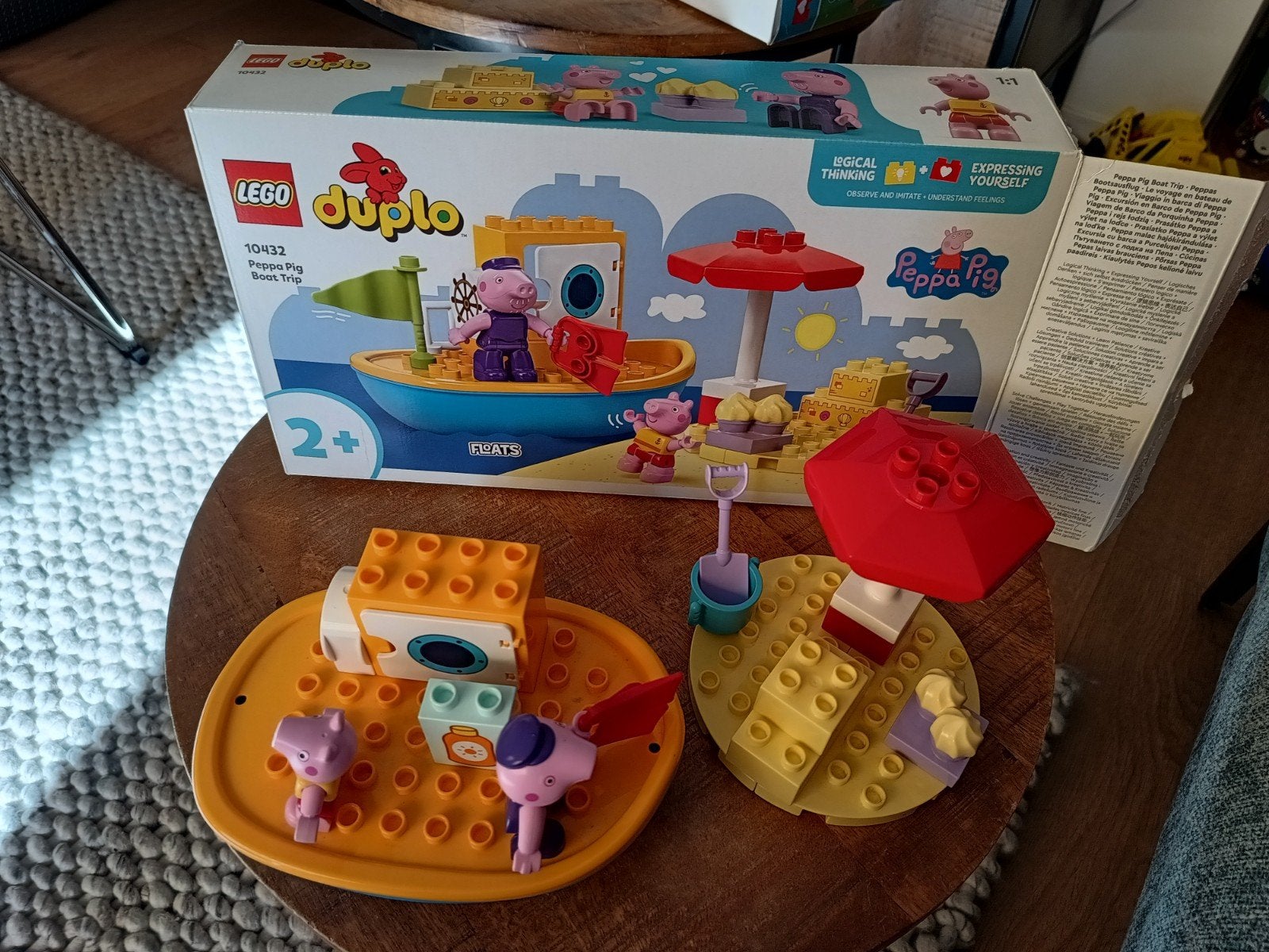 lego duplo 10432 Peppa pig boat trip met doos zonder boekje, Ophalen of Verzenden, Zo goed als nieuw, Jongen of Meisje