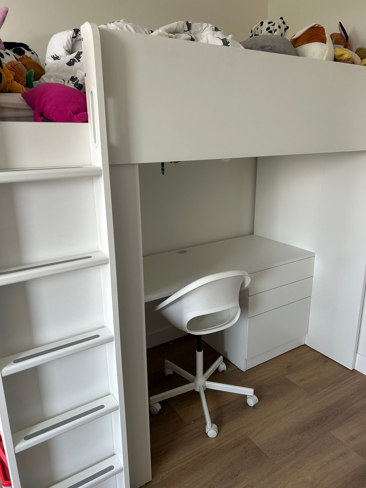 Ikea hoogslaper met bureau en kast, Ophalen, Zo goed als nieuw, Hoogslaper