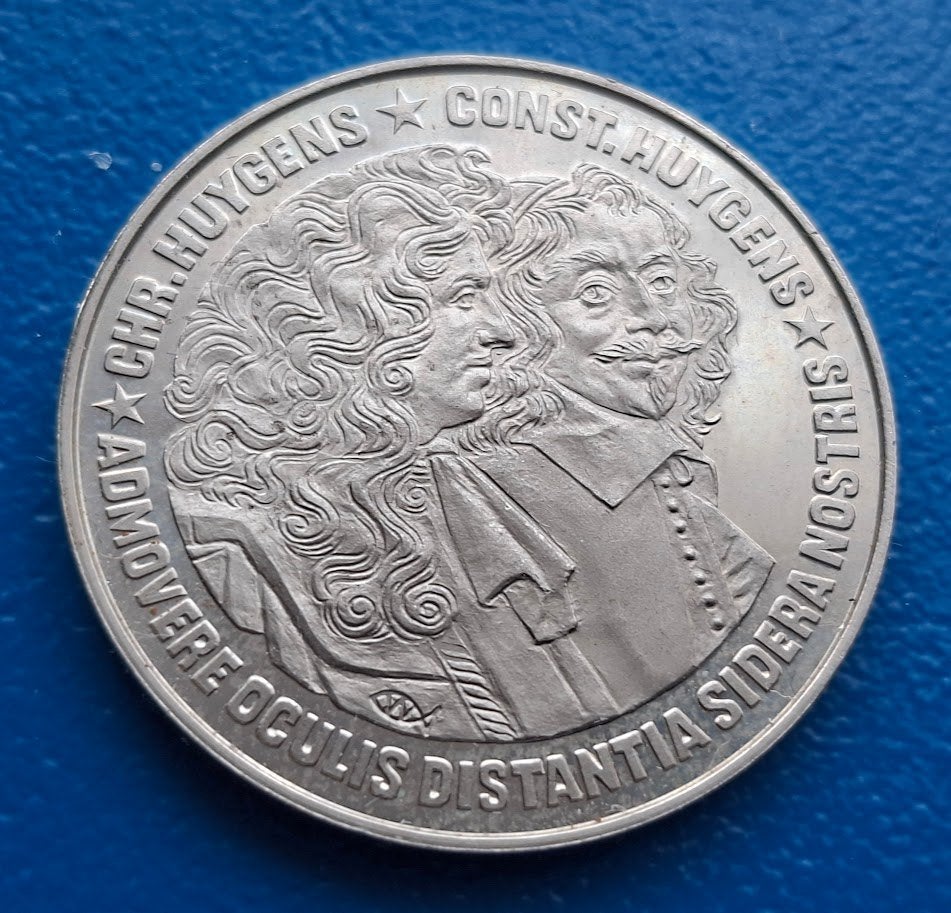 2 1/2 ECU 1989 - Chr. Huygens & Const. Huygens, Postzegels en Munten, Verzenden, Overige materialen, Nederland
