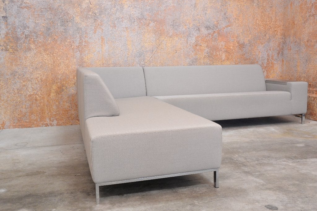 ZGANieuw! fraaie stoffen Gelderland 6511 design hoekbank, 250 tot 300 cm, Hoekbank, Zo goed als nieuw, Stof