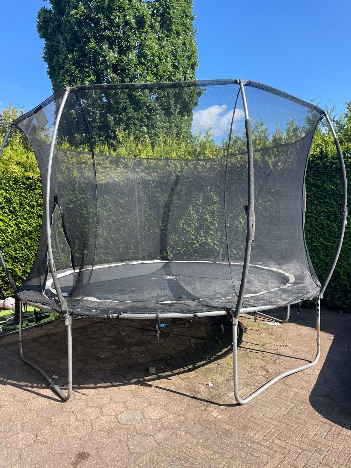 Grote trampoline met veiligheidsnet, Ophalen, Zo goed als nieuw