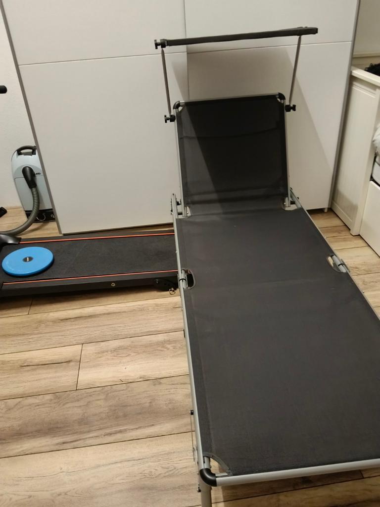 Nieuw Campingbed/Ligstoel met Zonnekap, Caravans en Kamperen, Ophalen of Verzenden