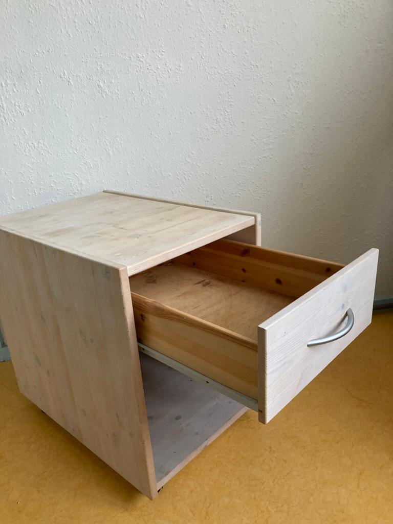 Verrijdbaar ladenblok kleur: grey wash, Huis en Inrichting, Ophalen, Minder dan 50 cm, 1 of 2 laden, Nieuw