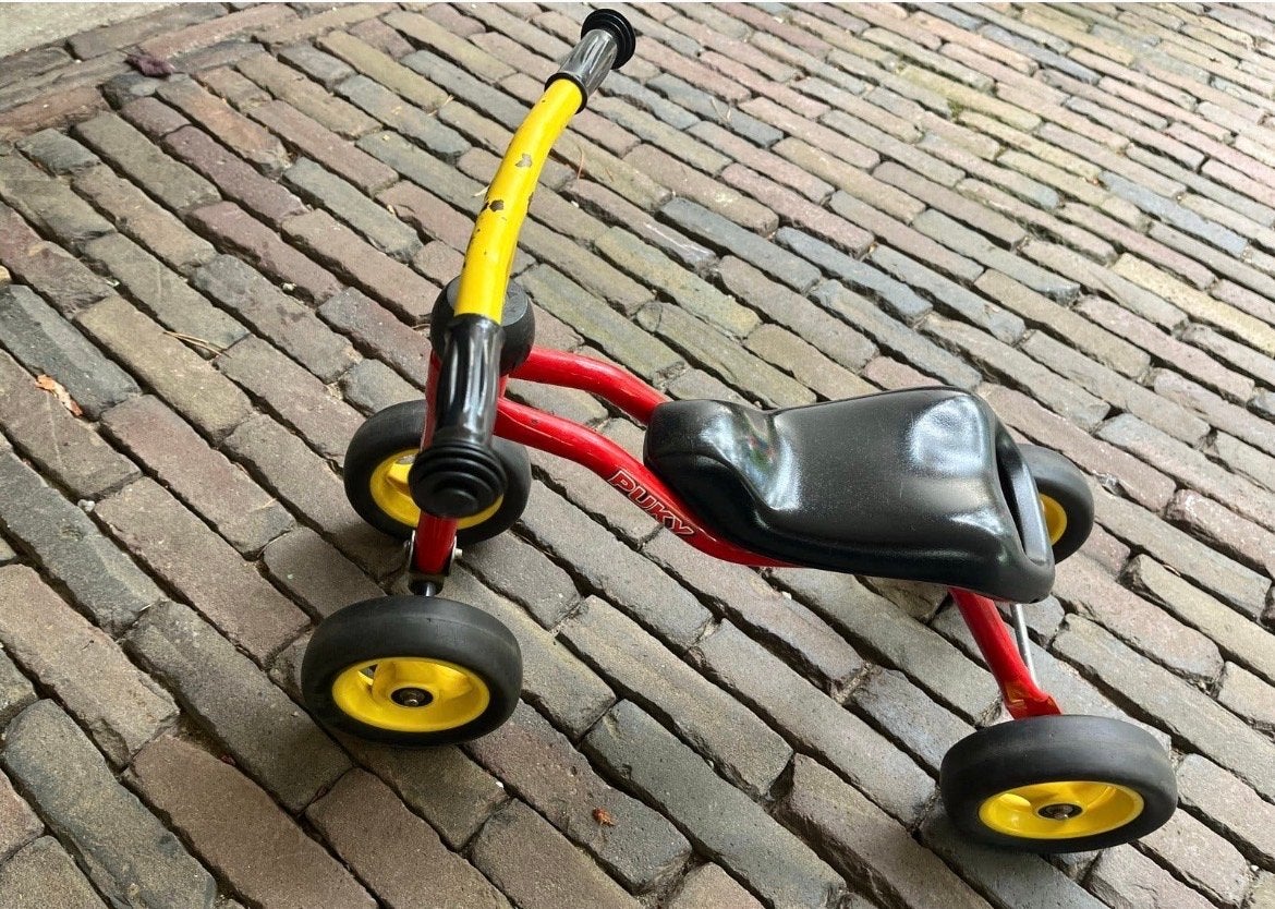 Puky loopfietsje rood/geel - ideaal voor de kleintjes!, Ophalen, Gebruikt, Loopfiets