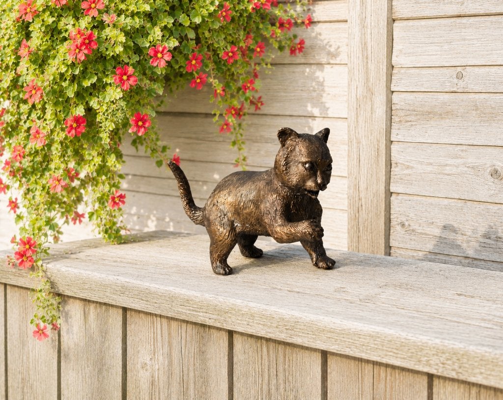 POES / KAT / BRONZEN BEELD / 10 cm hoog, Tuin en Terras, Tuinbeelden, Dierenbeeld, Nieuw, Info@huisentuindecoratiemarie.nl, Huis en tuin decoratie marie