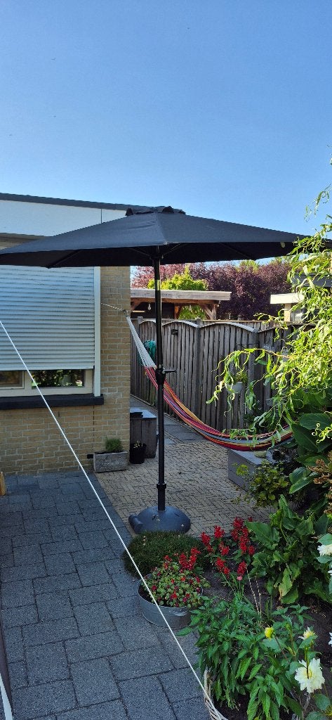 Parasol 3 meter (Ø300), Ophalen, Kantelbaar, Zo goed als nieuw, Stokparasol