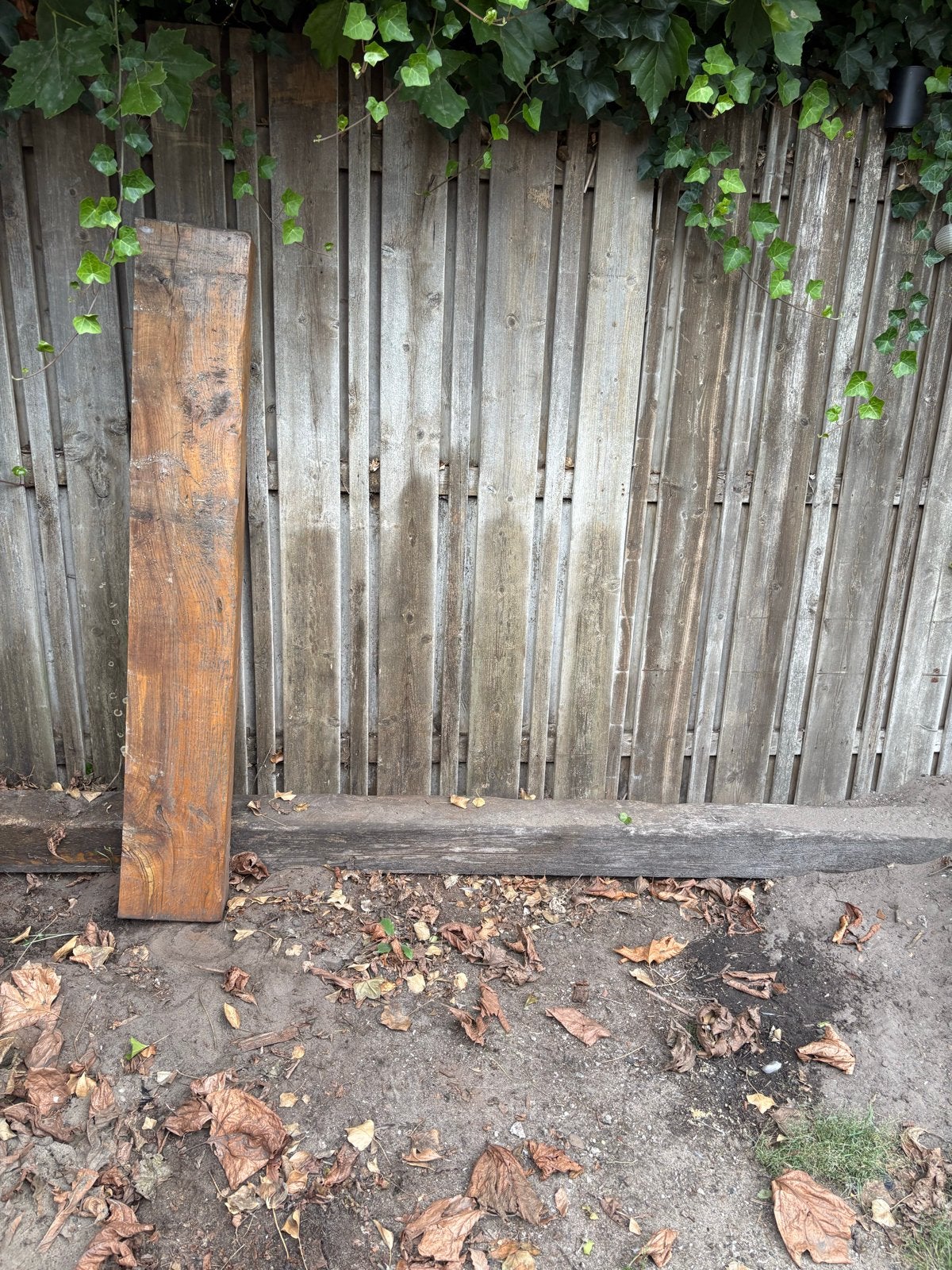 Houten eiken balken - Doe een goed bod!, Doe-het-zelf en Verbouw, Ophalen, Gebruikt, Eiken, 50 mm of meer