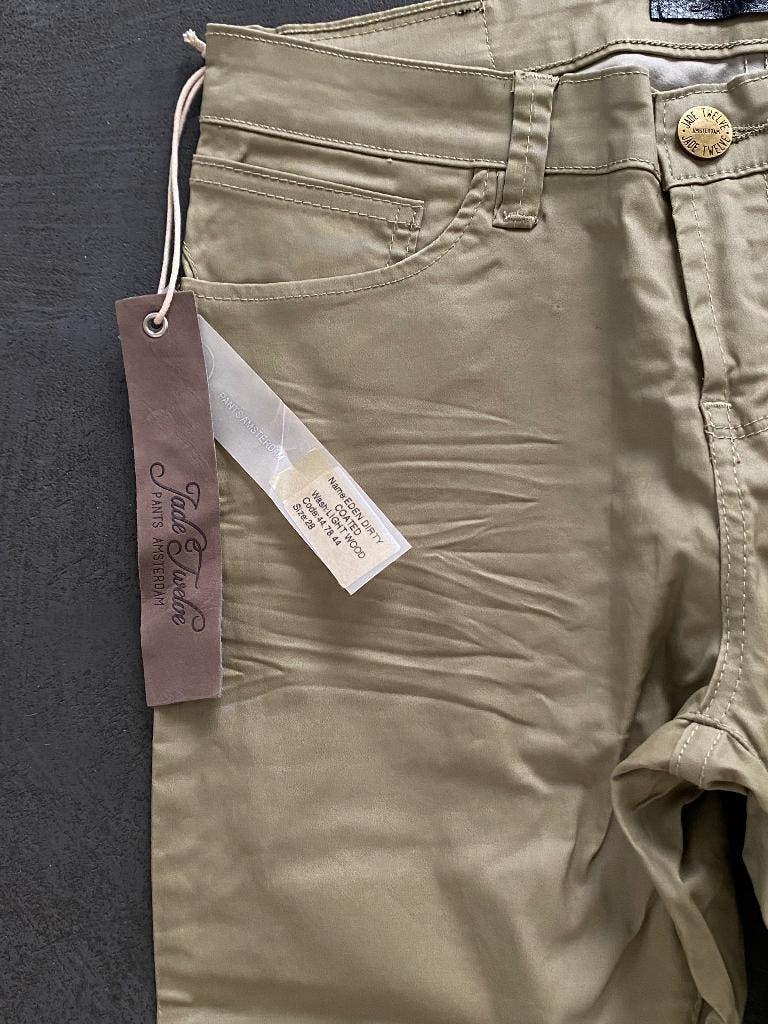 G589 Nieuw: broek mt. 28=S Jade spijkerbroek jeans beige, Jade Twelve, Overige kleuren, Nieuw, Ophalen of Verzenden