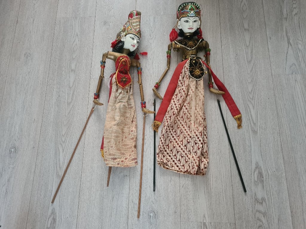 Oude indonesische wajangpoppen en schimmenspelpoppen, Indonesië, Ophalen of Verzenden, Overige typen