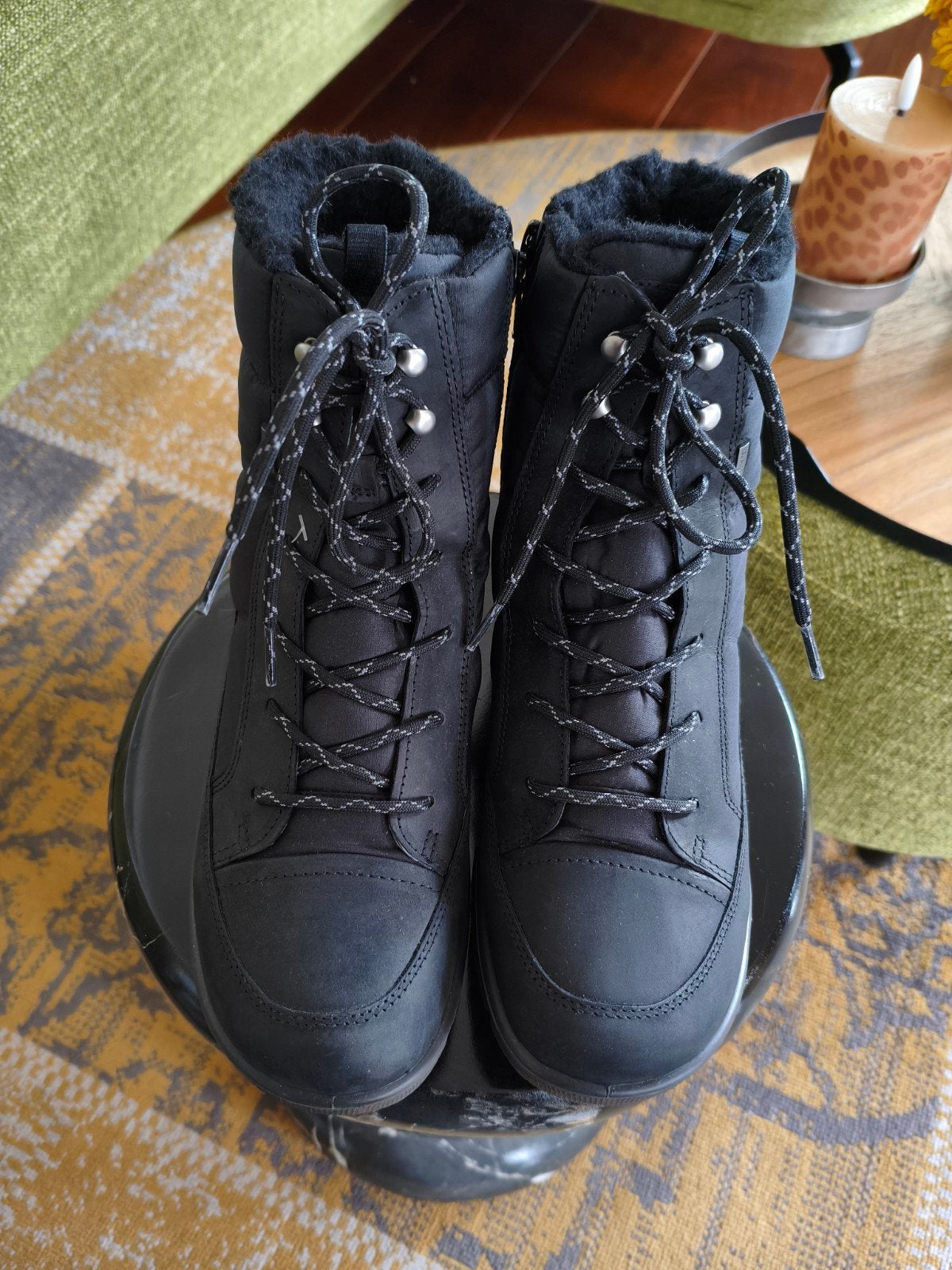 Ecco dames winterlaarzen maat 41, zo goed als nieuw, Ecco, Zwart, Zo goed als nieuw, Wandelschoenen
