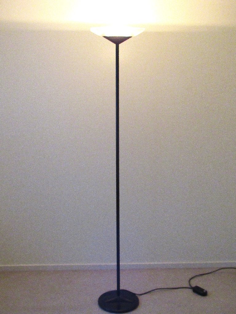 vloerlamp Ladue  T. Missanelli Italy 1980, Ophalen, Zo goed als nieuw, Glas, Italiaans design jaren 80
