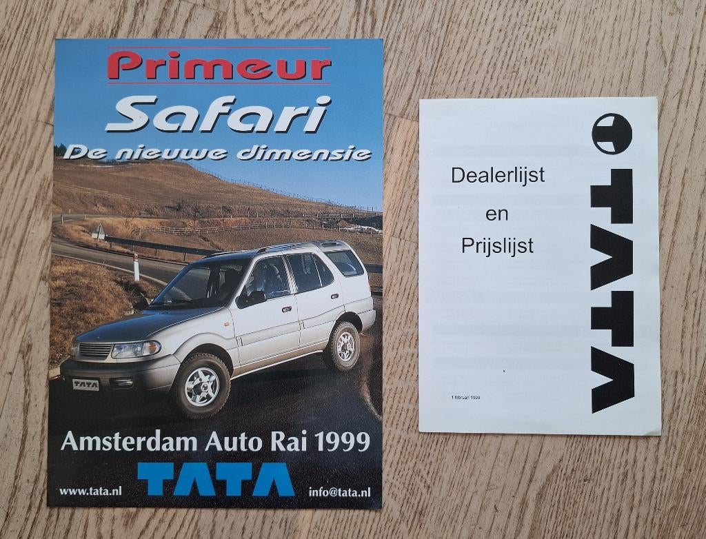 Tata Safari leaflet 1999, Ophalen of Verzenden, Gelezen, Overige merken