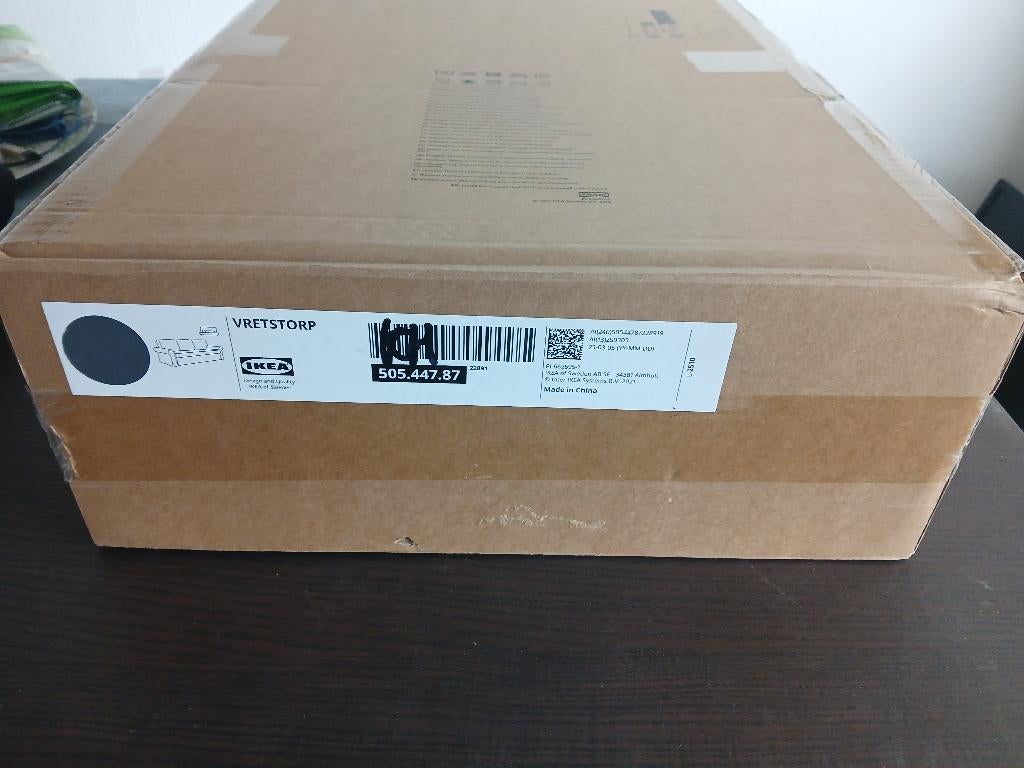 Ikea Vretstorp, hoes 3-zits slaapbank. Hakebo donkergrijs., 75 tot 100 cm, Ophalen of Verzenden, Minder dan 150 cm, Nieuw