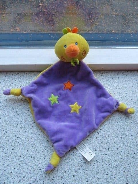 2 x Knuffeldoek eend of eendje merk Tollkühn van Action, Ophalen of Verzenden, Zo goed als nieuw, Eend, Met geluid