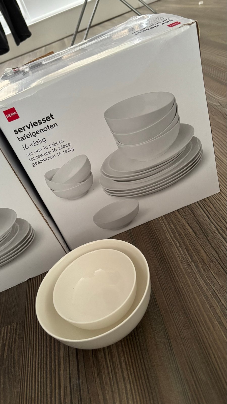 2x HEMA Serviesset Tafelgenoten 16-delig - Nieuw in doos, Ophalen, Nieuw, Hema, Compleet servies