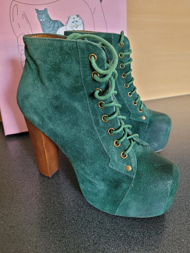 Jeffrey Campbell Heeled Boots, Ophalen of Verzenden, Schoenen met hoge hakken, Groen, Jeffrey Campbell shoes