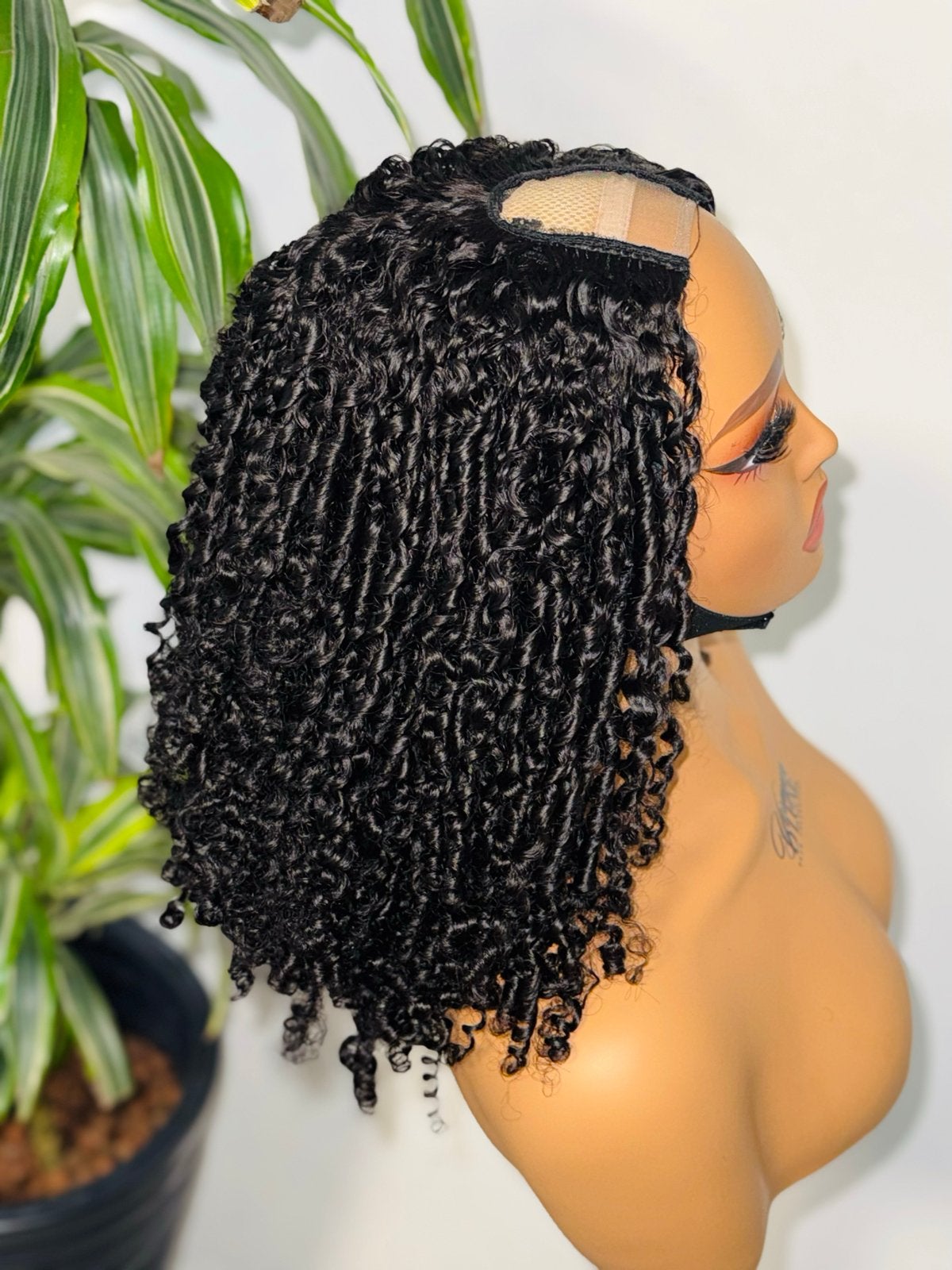 Kinky Krullen 16 inch Echthaar u-part Pruik, Ophalen of Verzenden, Nieuw, Pruik of Haarverlenging