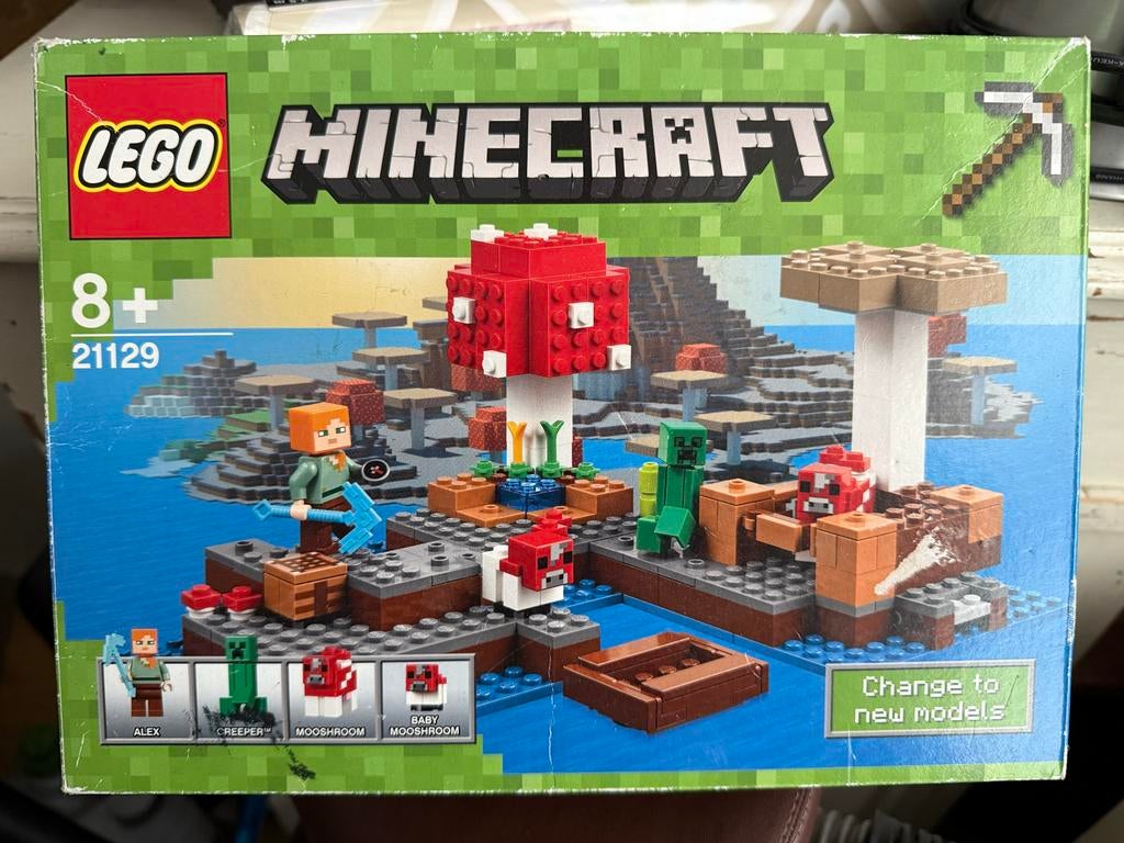 Lego Minecraft 21129 De Paddenstoel Eiland, Kinderen en Baby's, Speelgoed | Duplo en Lego, Ophalen of Verzenden, Gebruikt, Complete set