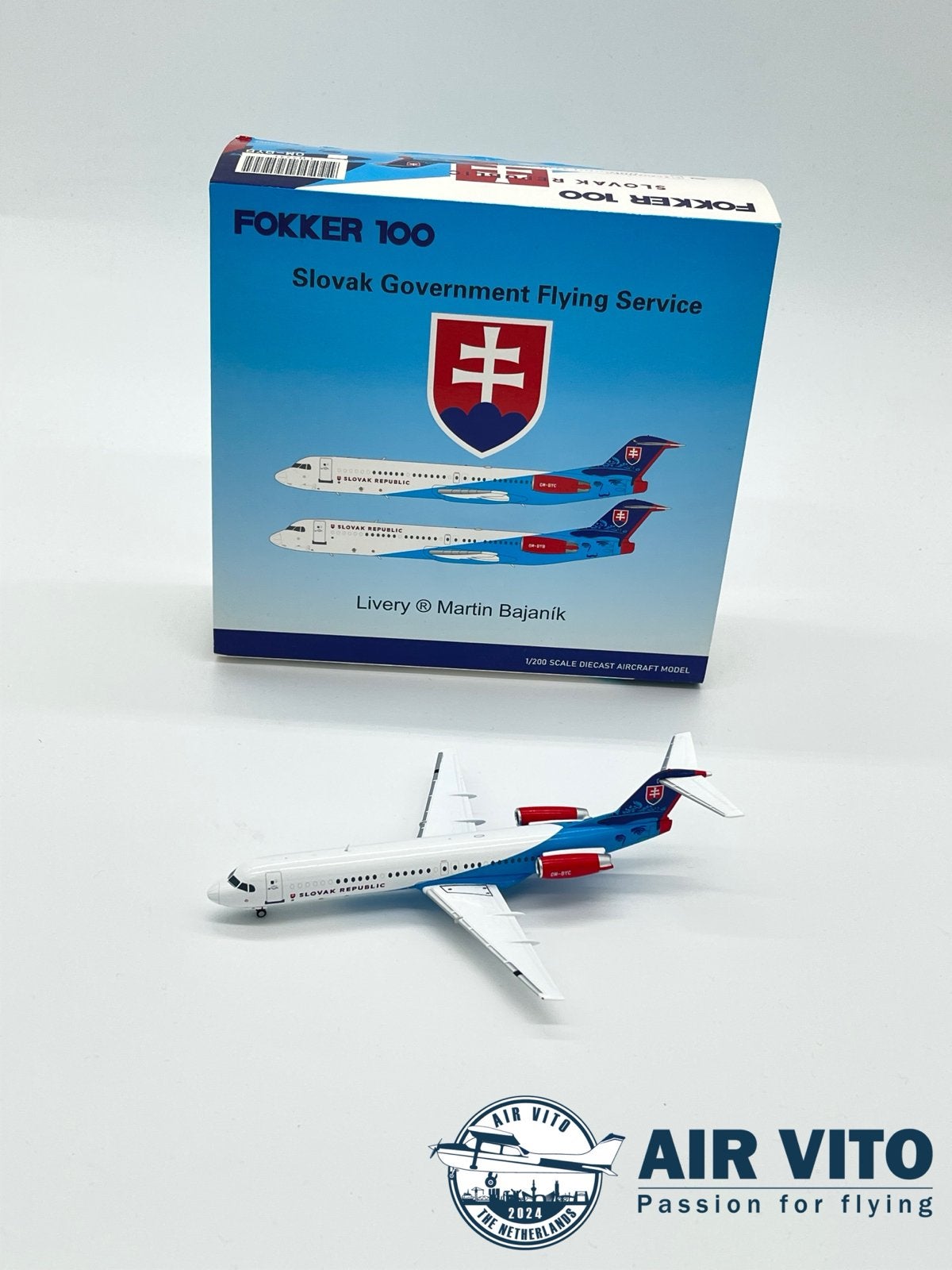 Nieuw JC Wings Fokker 100 Slovak Government Flying Service, Verzamelen, Schaalmodel, ., Ophalen of Verzenden, .