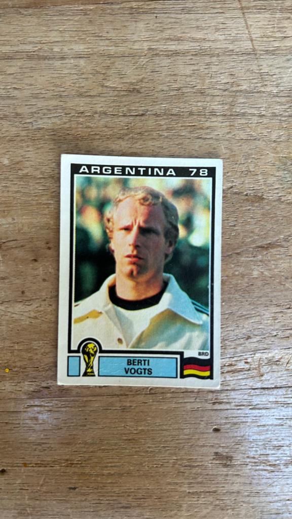 Panini Argentina 78 plaatje Berti Vogts WK 78, Verzenden, Zo goed als nieuw, Sticker