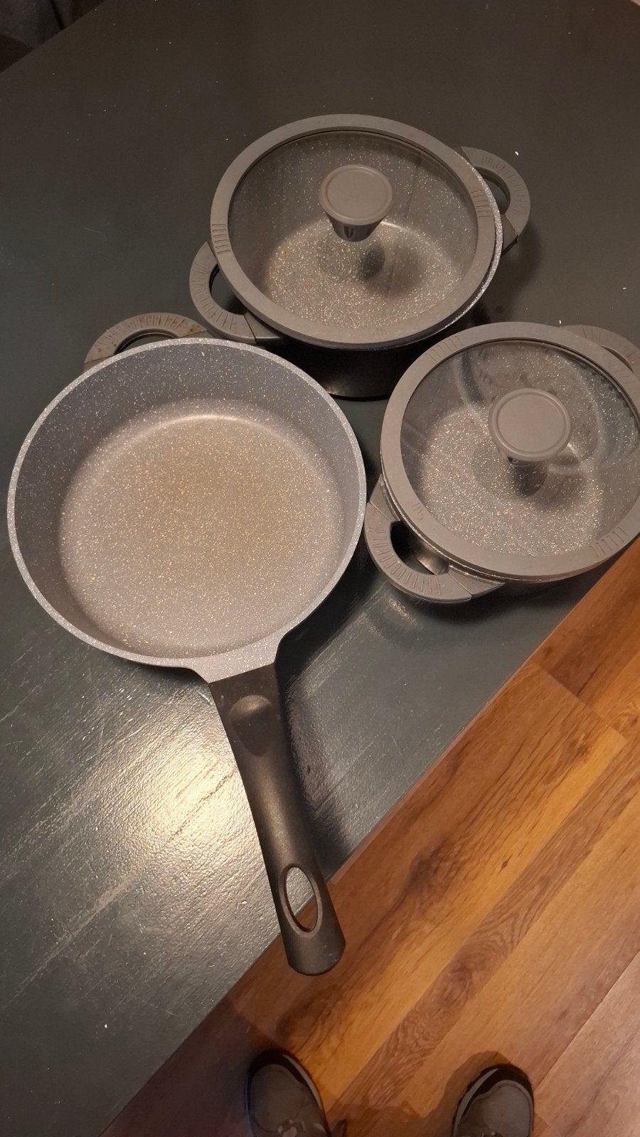 pennenset, Ophalen, Zo goed als nieuw, Rvs, Pannenset