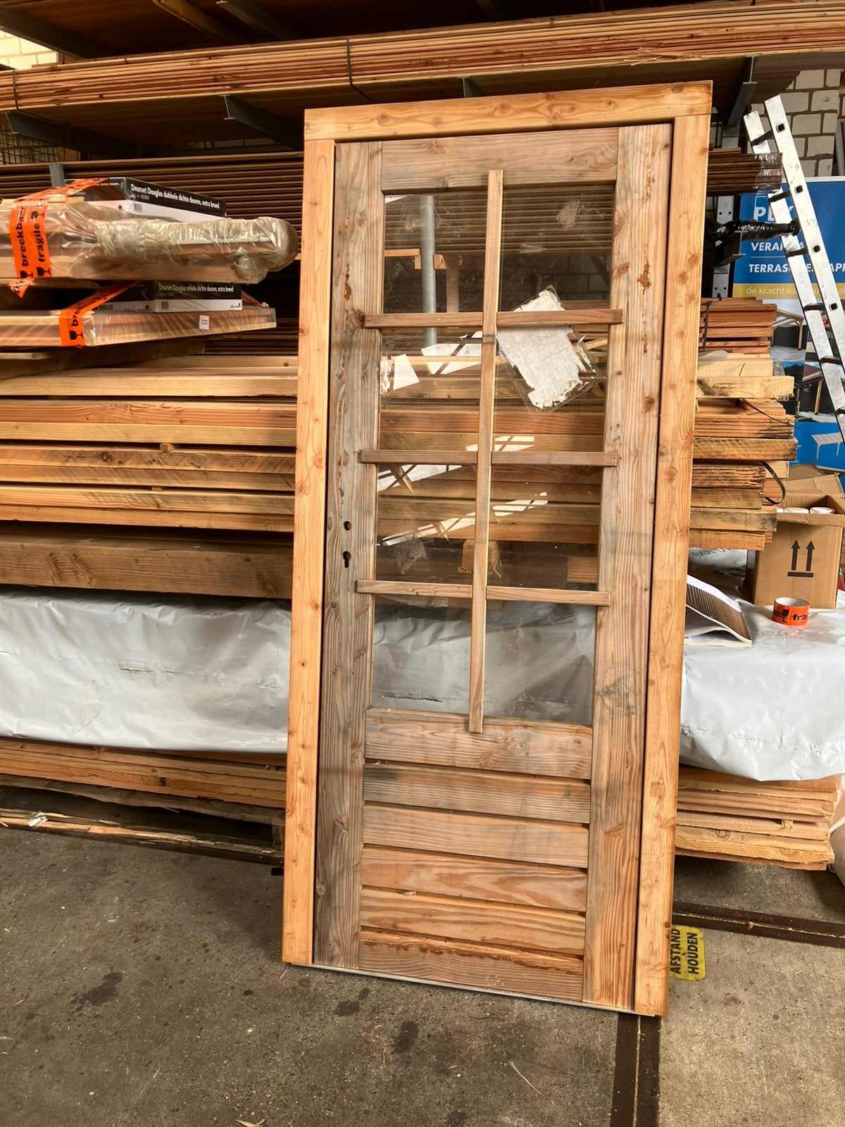 B keus glasdeur incl kozijn en rubber, Ophalen, Zo goed als nieuw, Minder dan 180 cm, Overige typen
