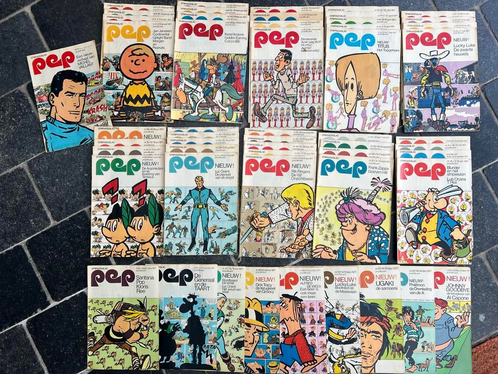 Complete jaargang 1971 weekblad Pep - Nostalgie!, Complete serie of reeks, Ophalen of Verzenden, Gelezen