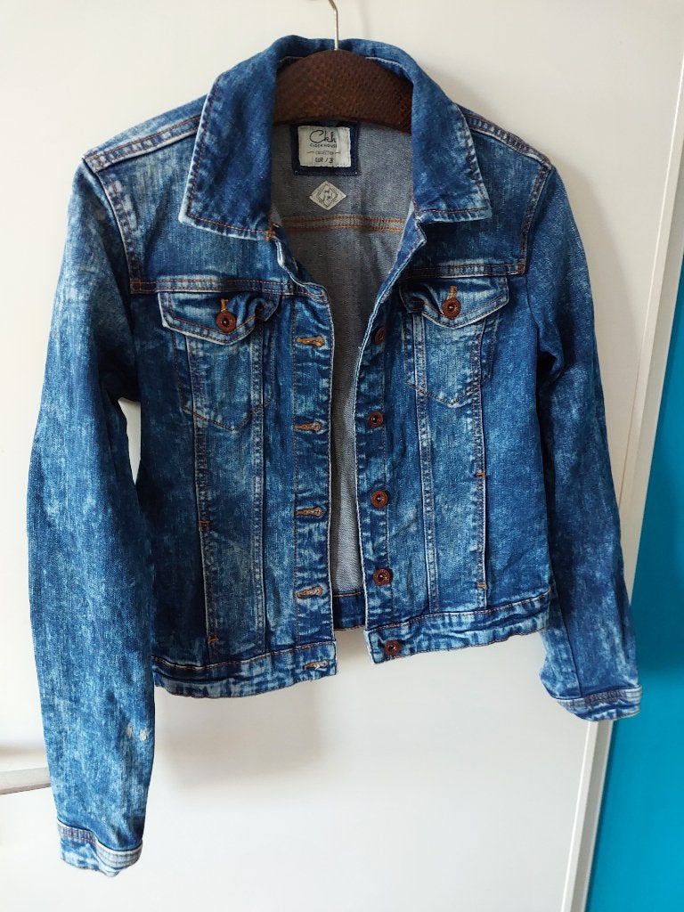 Clockhouse spijkerjack maat 38, Ophalen, Gedragen, Maat 38/40 (M), Blauw