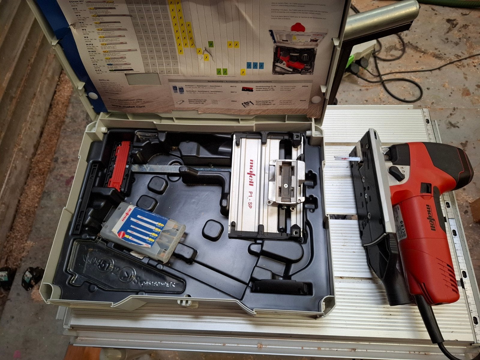 mafell P1cc decoupeerzaag maxi max, Ophalen, Minder dan 600 watt, Decoupeerzaag, 30 tot 70 mm
