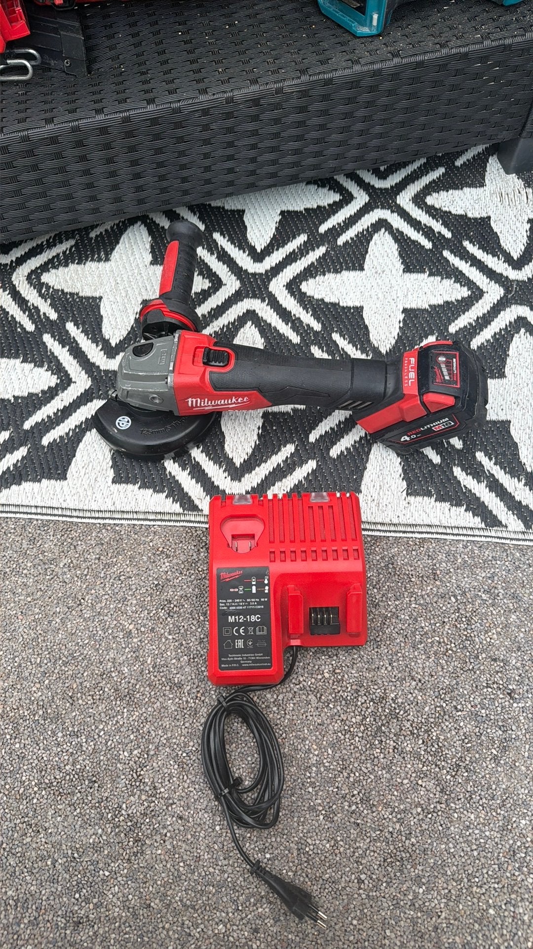 Milwaukee M18 FSAG125X-0X 18V Li-Ion Accu haakse slijper, Ophalen of Verzenden, Zo goed als nieuw, Overige typen, Milwaukee