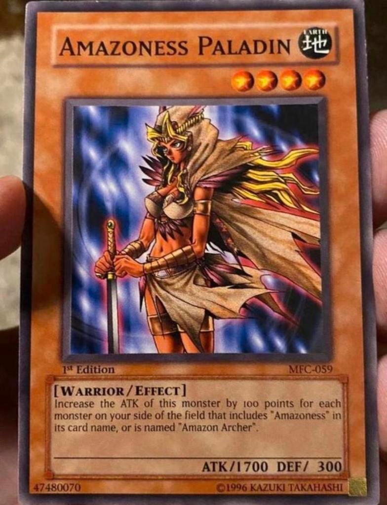 Yu-Gi-Oh! Amazoness Paladin MFC 1st Edition !, Hobby en Vrije tijd, Verzamelkaartspellen | Yu-gi-Oh!, Ophalen of Verzenden, Gebruikt