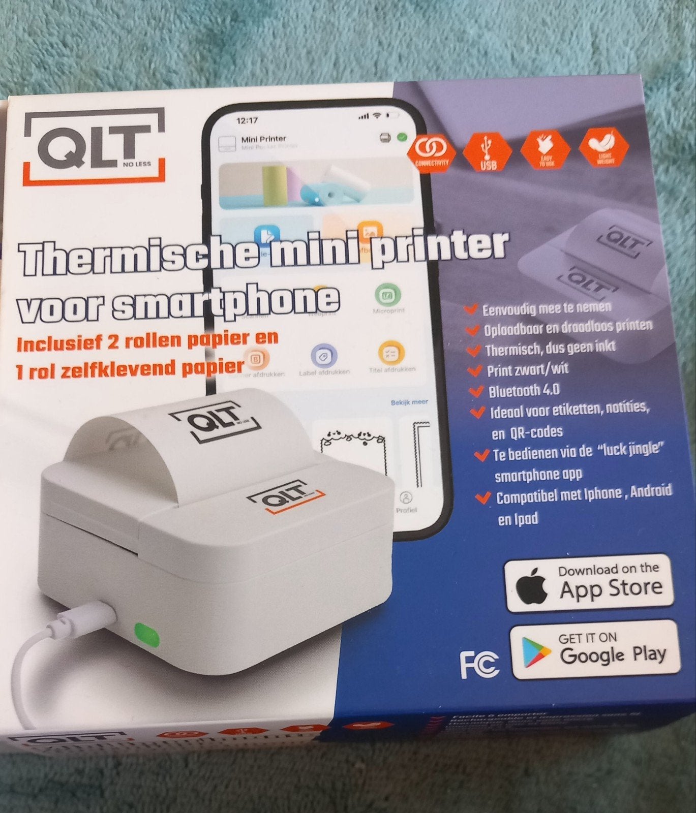 NIEUW Thermische Mini Printer IPhone Android Ipad Etiketten, Zwart-en-wit printen, Printer, Nieuw, Ophalen of Verzenden
