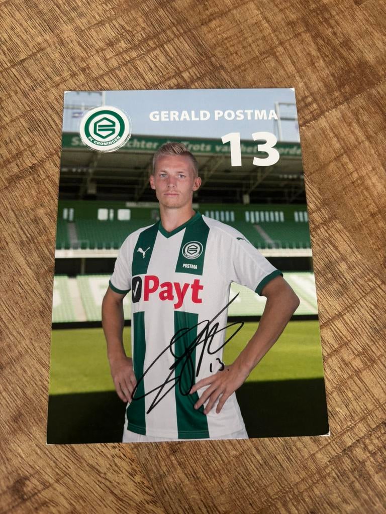 Gerald Postma - FC Groningen Spelerskaart, Ophalen of Verzenden, Zo goed als nieuw, Overige binnenlandse clubs, Spelerskaart
