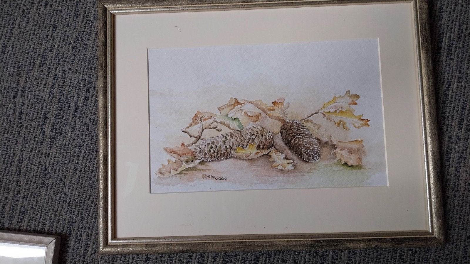 mooi aquarel stilleven, herfst,, Ophalen, Minder dan 50 cm, Zo goed als nieuw, Schilderij