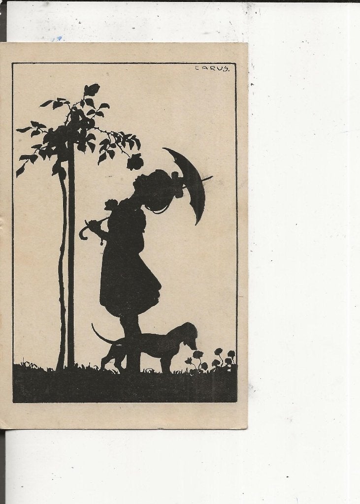 Wat ruikt die roos lekker! Silhouet 20-6-1921, Ophalen of Verzenden, 1920 tot 1940, Gelopen, Overige thema's